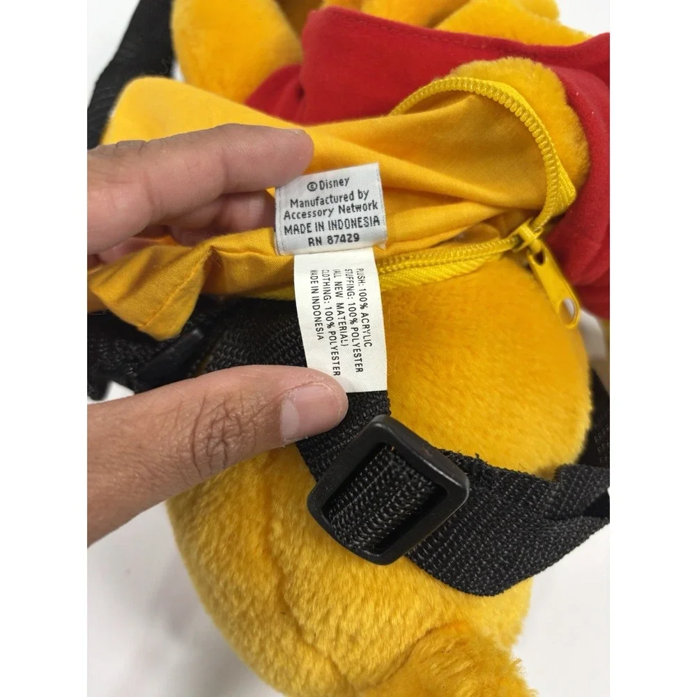 Vintage Disney Winnie The Pooh Backpack Plush Stuffed Bear With Zipper